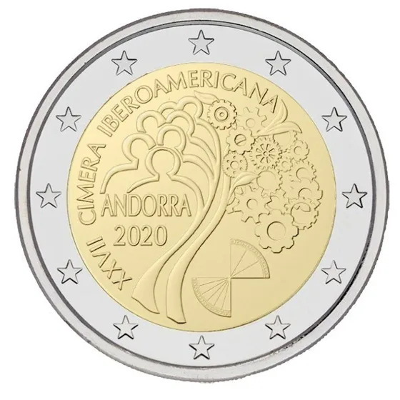 Pièce de 2 euros Sommet ibéro-américain, Andorre 2020
