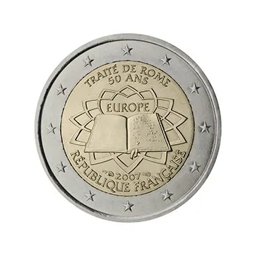 Pièce de 2 euros Traité de Rome, France 2007