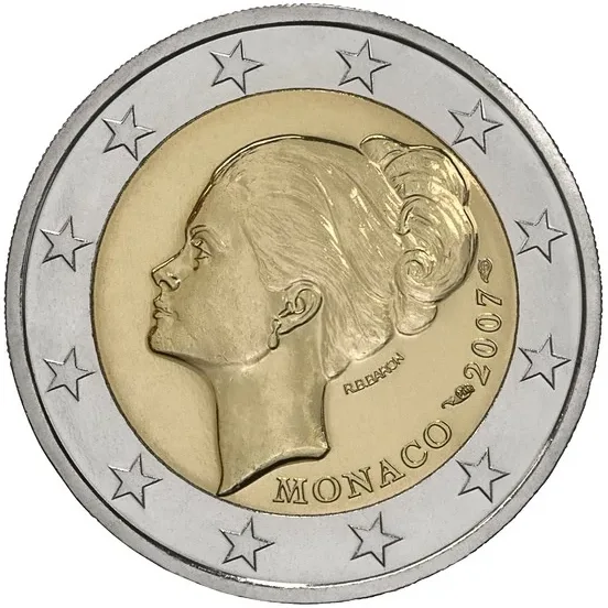Pièce de 2 euros Grace Kelly, Monaco 2007